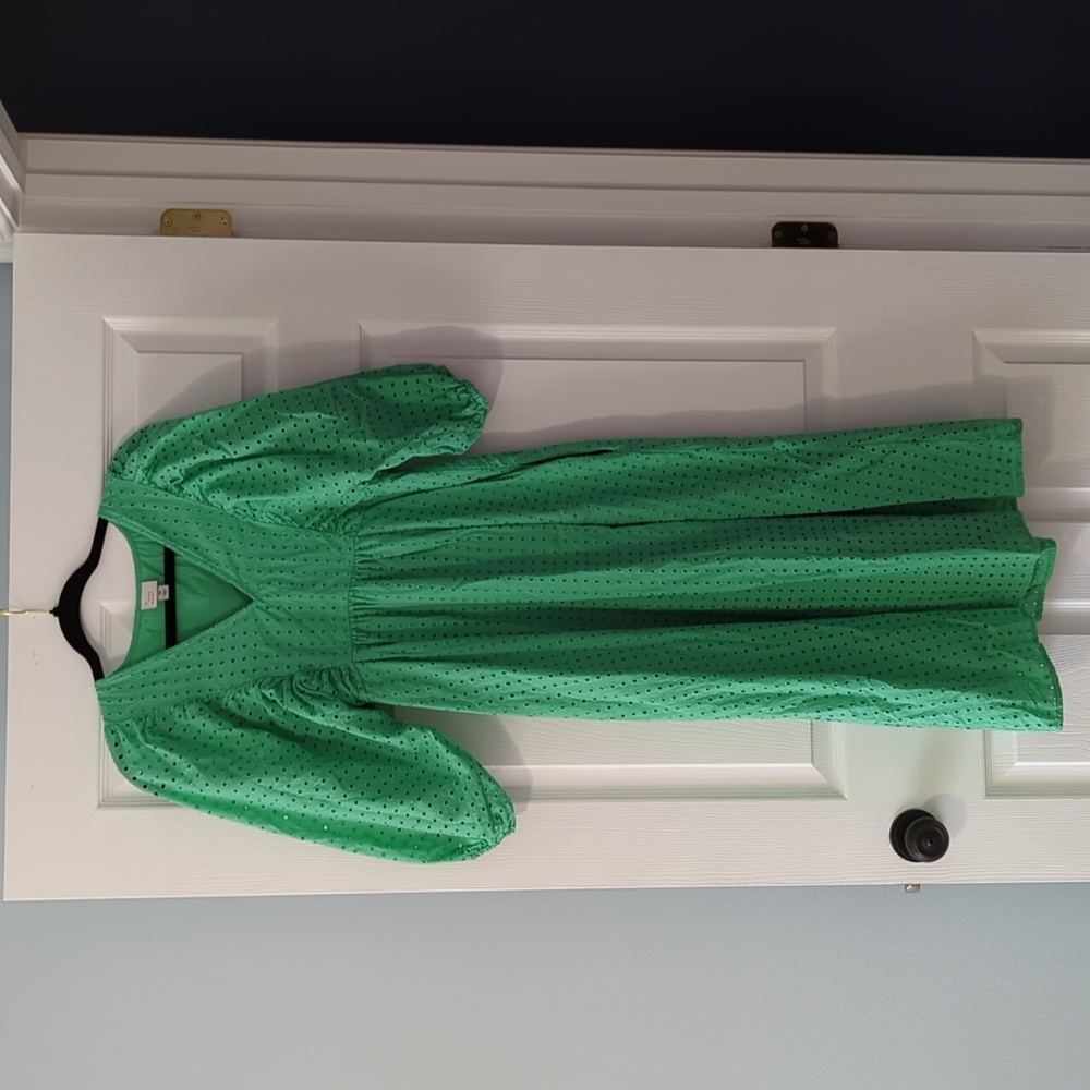 A New Day dress green eyelet size xsmall